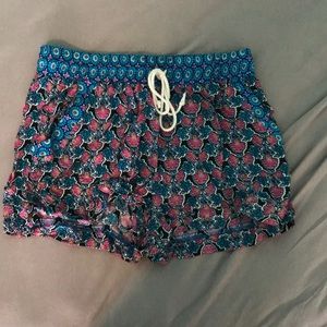soft, floral patterned flowy shorts